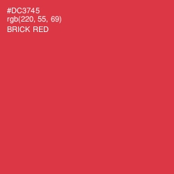 #DC3745 - Brick Red Color Image